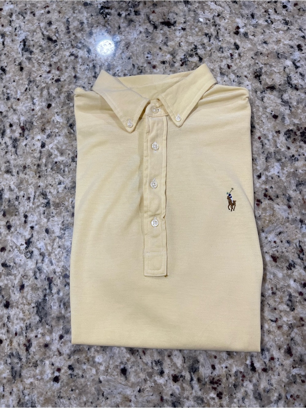 Ralph Lauren Light Yellow Button-Down Polo